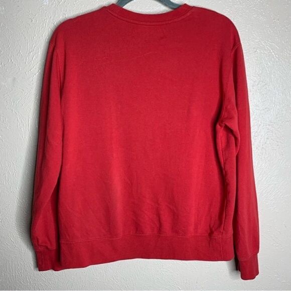 Disney Mickey Mouse heart hands rainbow pullover sweatshirt red - Picture 3 of 7